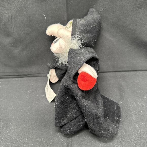 Vintage Snow White Witch Old Hag Club Disney Plush Bean Bag 9” Tags Poison Apple - Picture 4 of 5